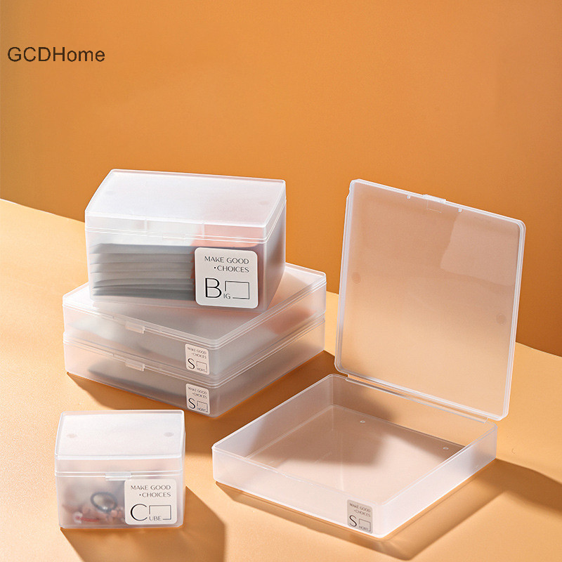 Gcdhome Hình Chữ Nhật Trong Suốt Hộp Nhựa Chống Bụi Bao Bì Hộp Đựng Trang Sức Hộp Bảo Quản HOT Hộp Bảo Quản
