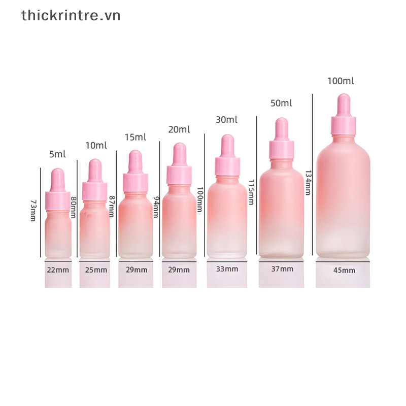 Thi Chai Nhỏ Giọt Thủy Tinh Có Thể Đổ Lại Chai Trống Du Lịch Di Động Chất Lỏng Pipet Chai Hộp Đựng 5-100ML VN