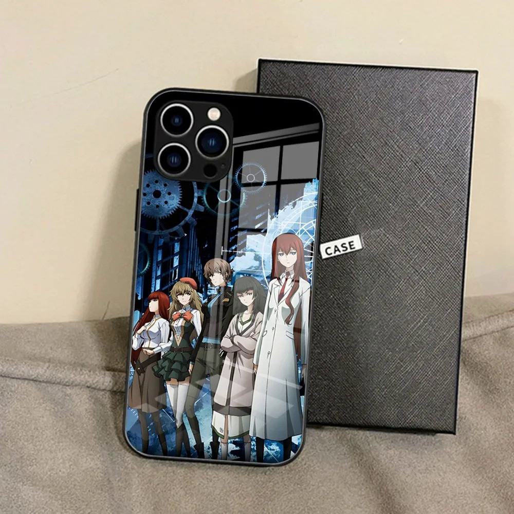 BK-1 Steins Gate Okabe Anime Ốp lưng iPhone 17,15 Pro Max14 Pro 12 11 13 Mini X XR XS 8 7 Plus SE Ốp Lưng Kính Cường Lực 0728