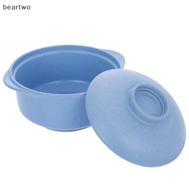 < Beartwo > Bát mì có nắp súp Bát cơm nóng Hộp đựng thức ăn phong cách Nhật Bản đẹp