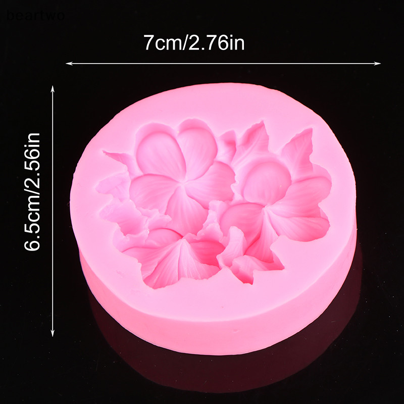 < Beartwo > 1 Khuôn Silicon Hình Hoa Gardenia Plumeria Rubra Khuôn DIY Dụng Cụ Nướng Bánh Đẹp