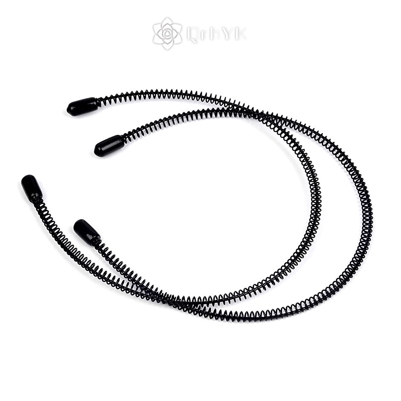 Qrhyk Kim Loại Dành Cho Nam Nữ Unisex Sóng Đen Mùa Xuân Thể Thao Vòng Kẹp Đơn Giản Phụ Nữ Phụ Kiện Mới