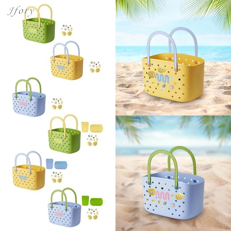 Jfory có lỗ Giỏ đựng túi du lịch sành điệu có túi quyến rũ