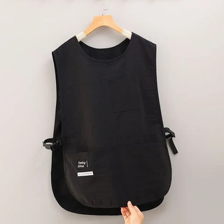 Tạp dề chống thấm nước và chống vết bẩn Áo Vest Nylon màu trơn Phong cách Tạp dề làm đẹp Tạp dề có tay đeo bởi đầu bếp và máy chủ