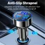 Bộ sạc xe hơi USB C đa cổng 6 trong 1 MOON có màn hình kỹ thuật số để sạc nhanh điện thoại
