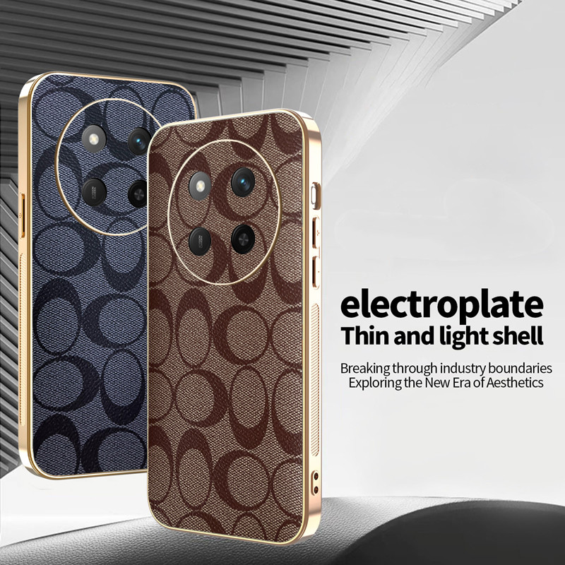Ốp Lưng Cho Honor X9C Da Thời Trang Sang Trọng TPU Mạ Điện Cạnh Chống Sốc Vỏ Điện Thoại