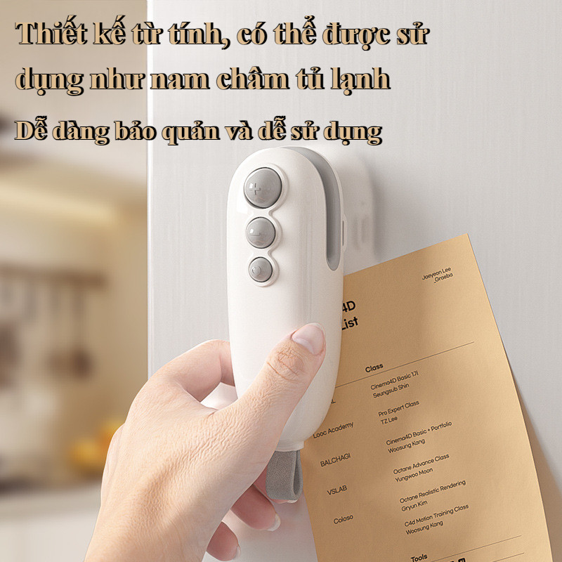 Máy niêm phong thực phẩm tiện lợi nhỏ gọn cho gia đình,Máy hàn miệng túi mini,Nhỏ gọn và di động, nó hỗ trợ sạc USB