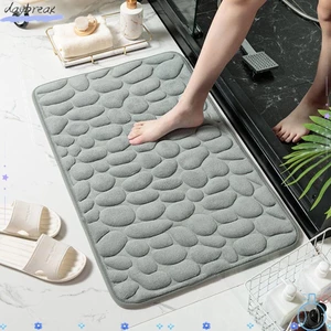Thảm chùi chân DAYBREAK Thảm phòng tắm Bồn tắm Hấp thụ nước Đá cuội dập nổi