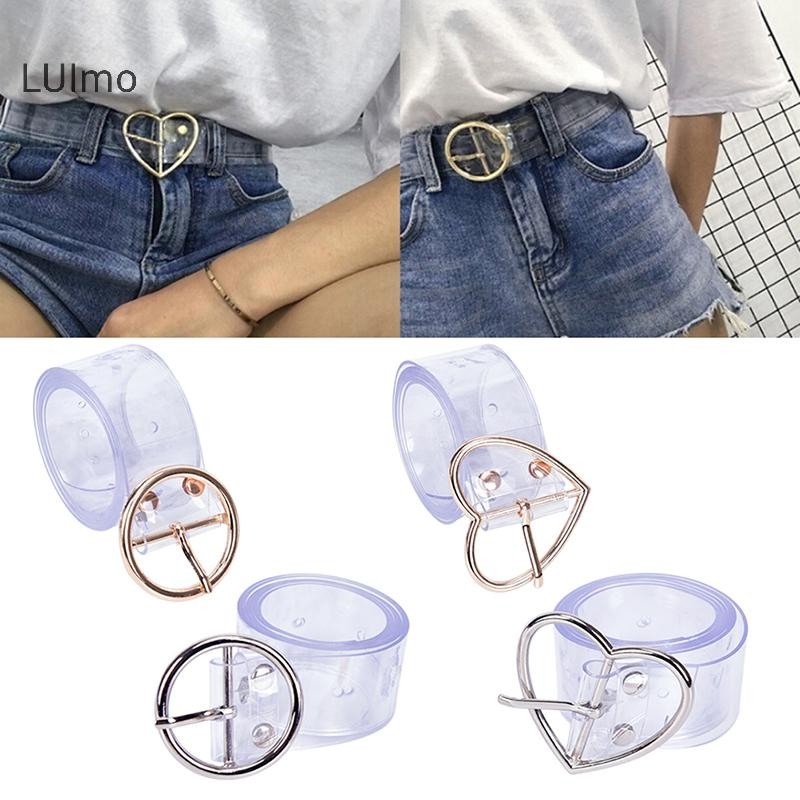 Luimo Nữ Dài Trong Suốt Thắt Lưng Trái Tim Pin Khóa Thắt Lưng Nữ Thắt Lưng Quà Tặng Sbs
