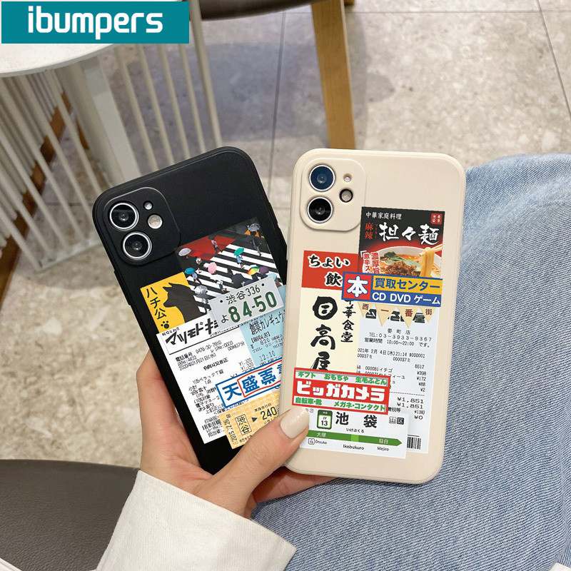 ibumpers Ốp Lưng IPhone Họa Tiết Ramen Nhật Bản Thoáng Mát Độc Đáo Cho IPhone 16 15 14 12 13 11 Pro Max IP 7 8 Plus X XS XR Ốp Điện Thoại Silicon Mềm Chống Sốc