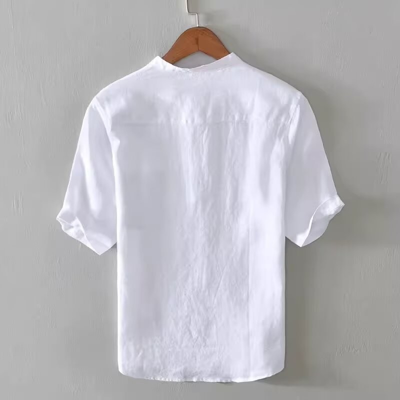 M-8xl Nhật Bản Cơ Bản Áo Sơ Mi Polo Nam Plus Size Top Trơn Dáng Rộng Tay Ngắn Quá Khổ Áo Sơ Mi | BigBuy360 - bigbuy360.vn