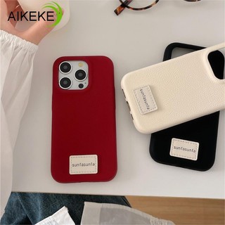 Ốp Điện Thoại Da Đơn Giản Cho Redmi 14R 14C Note 14 13 12 11 10 Pro Plus 5G 4G Màu Trơn Dễ Thương Vỏ Mềm Chống Rơi Ốp Lưng
