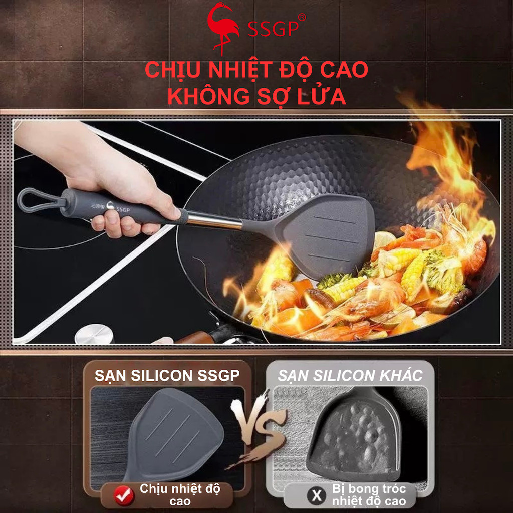 Sạn Xẻng silicon Frankfurt của SSGP, sạn silicon chịu nhiệt , sạn silicon nấu ăn sạn nhựa vá silicon