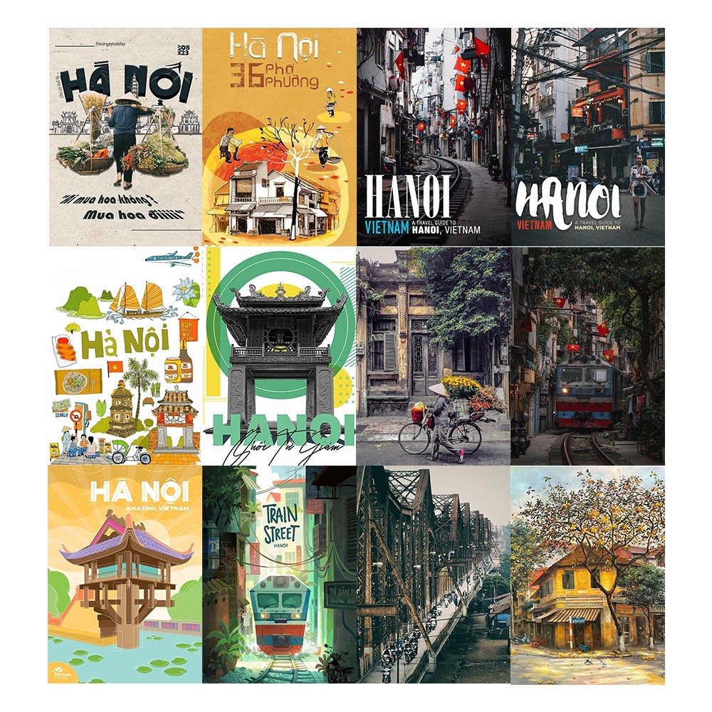 [Giấy] A5 In Màu - Set 50 Tờ Poster Giấy Dán Tường - HÌNH POSTER HÀ NỘI - Decor Trang Trí Nhà | MS: 111562