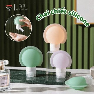 Chai Chiết Dầu Gội Sữa Tắm Silicone Chai Chiết Mĩ Phẩm Mềm Mại An Toàn Dung Tích 60ml BC02 -NGÓI HOME
