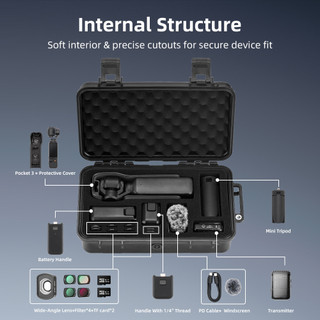 Dành cho hộp chống cháy nổ DJI OSMO POCKET3, hộp an toàn di động, vali, túi đựng đồ, phụ kiện máy ảnh