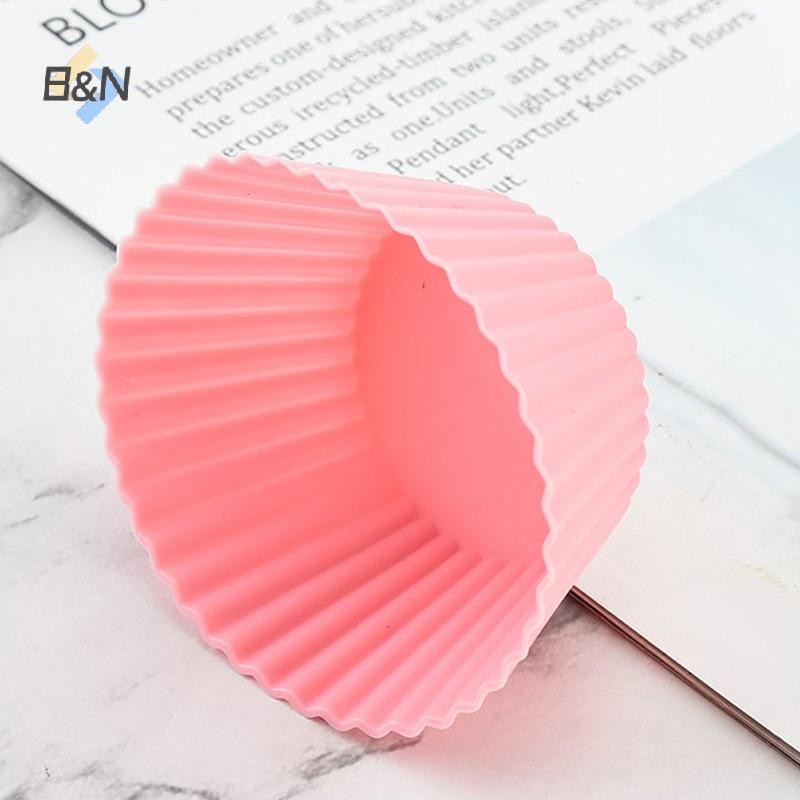 B & N 7 Cái / lốc Cốc Bánh Silicon Hình Tròn Muffin Cupcake Khuôn Nướng Bánh Nhà Bếp Đồ Dùng Nấu Ăn Dụng Cụ Trang Trí Bánh.