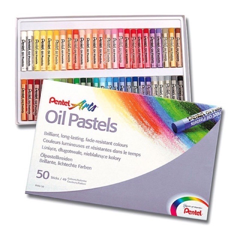 Bút phấn dầu, màu sáp dầu Oil Pastel Nhật Bản PENTEL 12- 25- 36 - 50 màu. -