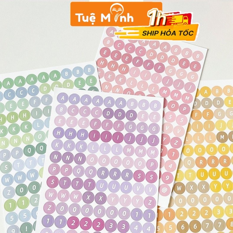 Sticker chữ cái alphabet in hoa màu pastel STI56 nhãn dán chữ tiếng anh ...