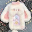 Hộp đựng thẻ ảnh PYCOU, Thỏ tai to / Border Collie Đa chức năng Photocard, Phim hoạt hình Thỏ sang trọng / Chó / Mèo Thẻ Học sinh