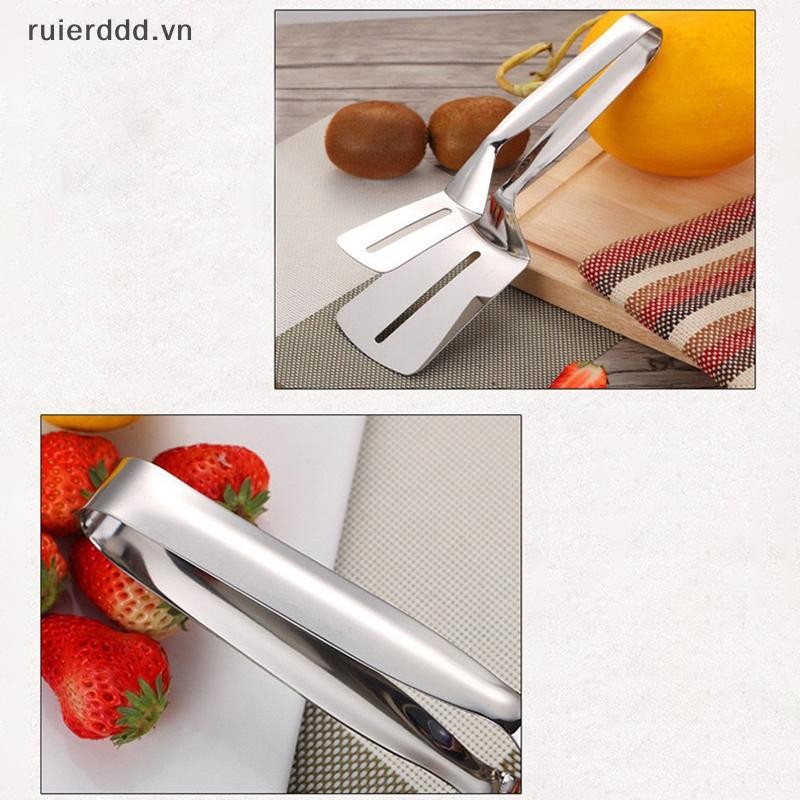# Ruierdd # Xẻng chiên bằng thép không gỉ Kẹp thịt nướng Kẹp chiên Bít tết Thìa cá chiên Tông Nướng chống dính Dụng cụ BBQ cắm trại.