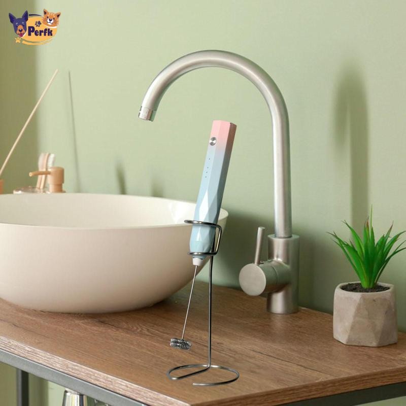 Giá đỡ tạo bọt sữa bằng kim loại Giá đỡ tạo bọt di động có tay cầm