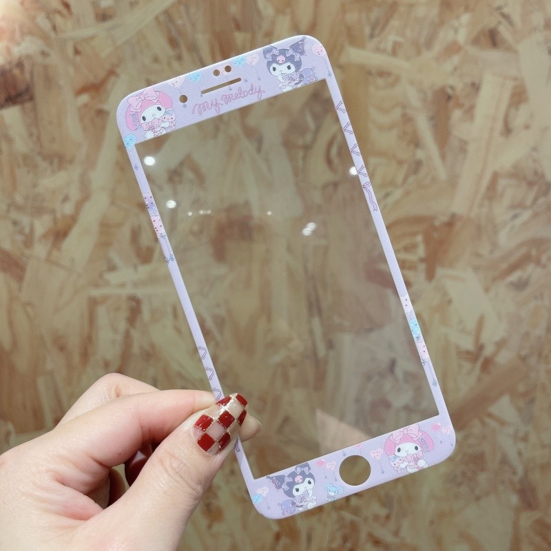 Kính Cường Lực Hoạt Hình Kính Cường Lực Bảo Vệ Toàn Diện 4.7 5.5 inch Cho iphone 7 8 plus 4 4s 5 5s se 6 6s se2 se3