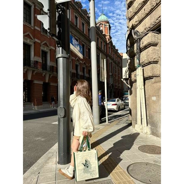 Túi đựng điện thoại di động Starbucks Bean Journey 2023 Star Chaser Túi tập thể dục chéo di động Túi vải nữ thần cổ điển Túi Tote
