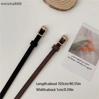Meisha888 Retro Pháp Thắt Lưng Da Nữ Unisex Thắt Lưng Khóa Sang Trọng Thắt Lưng Nữ Quần Jean Thắt Lưng Nam Thắt Lưng Mỏng Thắt Lưng
