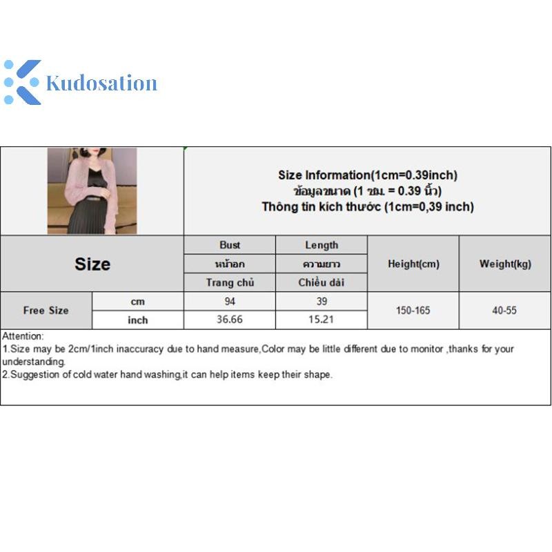 Kudosation Nữ Mùa Hè Màu Trơn Rỗng Ra Dài Tay Áo Cardigan Dệt Kim Rời Đẹp