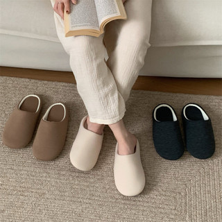 Xixitiao Tất Cả Năm Đa Năng Nam Nữ Sinh Đế Mềm Đơn Giản Tắt Tiếng Trong Nhà Vải Lanh Cotton Dép