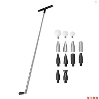 Hgv Dent Removal Rod Crowbars Thân xe Paintless Dent Repair Tool Kit với nhiều đầu thay thế cho vết lõm Loại bỏ hư tổn mưa đá