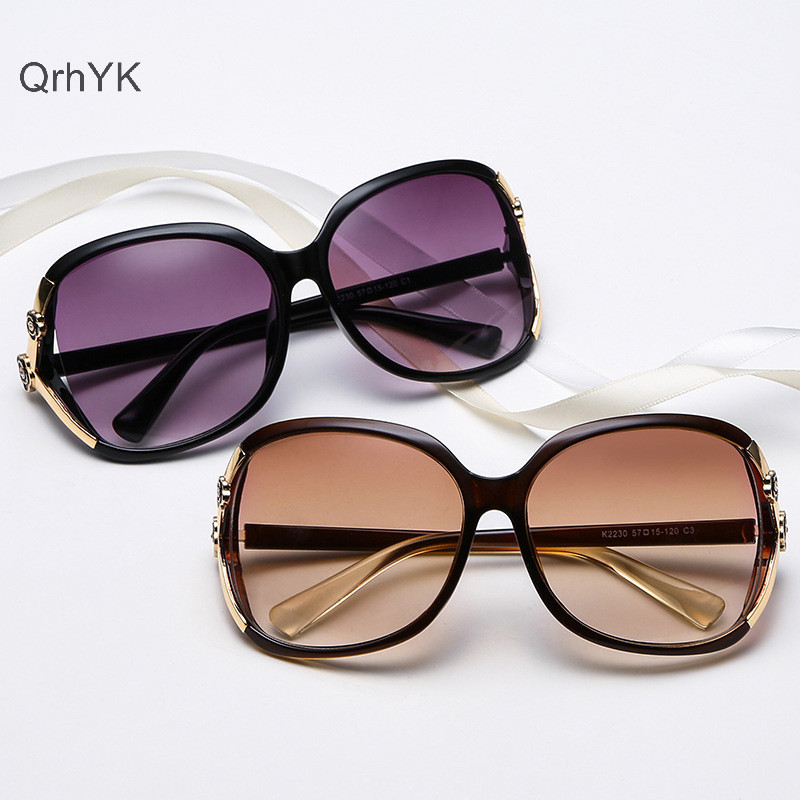 Nhà máy thời trang Kính râm nữ thời trang Camellia Net Kính râm màu đỏ Kính gọng lớn QrhYK