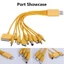 Cáp USB UTAKEE Cáp Sạc Đa Năng Nhiều Dây Sạc Nhanh USB 9 06in 23cm