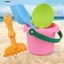 DELMER 1 Bộ Đồ Chơi Xô Đi Biển, Xẻng Di Động Đi Biển Cát Chơi Đồ Chơi, Cát Xô Hố Dụng Cụ Nhẹ ABS Xô Đi Biển Chơi Đồ Chơi Bãi Biển Cát Trò Chơi
