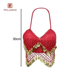 Sequin Belly Dance Trang Phục Trang Phục Shimmer Áo Ngực Áo Tank Wear