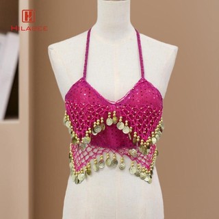 Sequin Belly Dance Trang Phục Trang Phục Shimmer Áo Ngực Áo Tank Wear