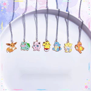 Pokemon Vòng Cổ Pikachu Jiggly Puff Squirtle Charmander Hoạt Hình Vòng Cổ Mặt Dây Chuyền