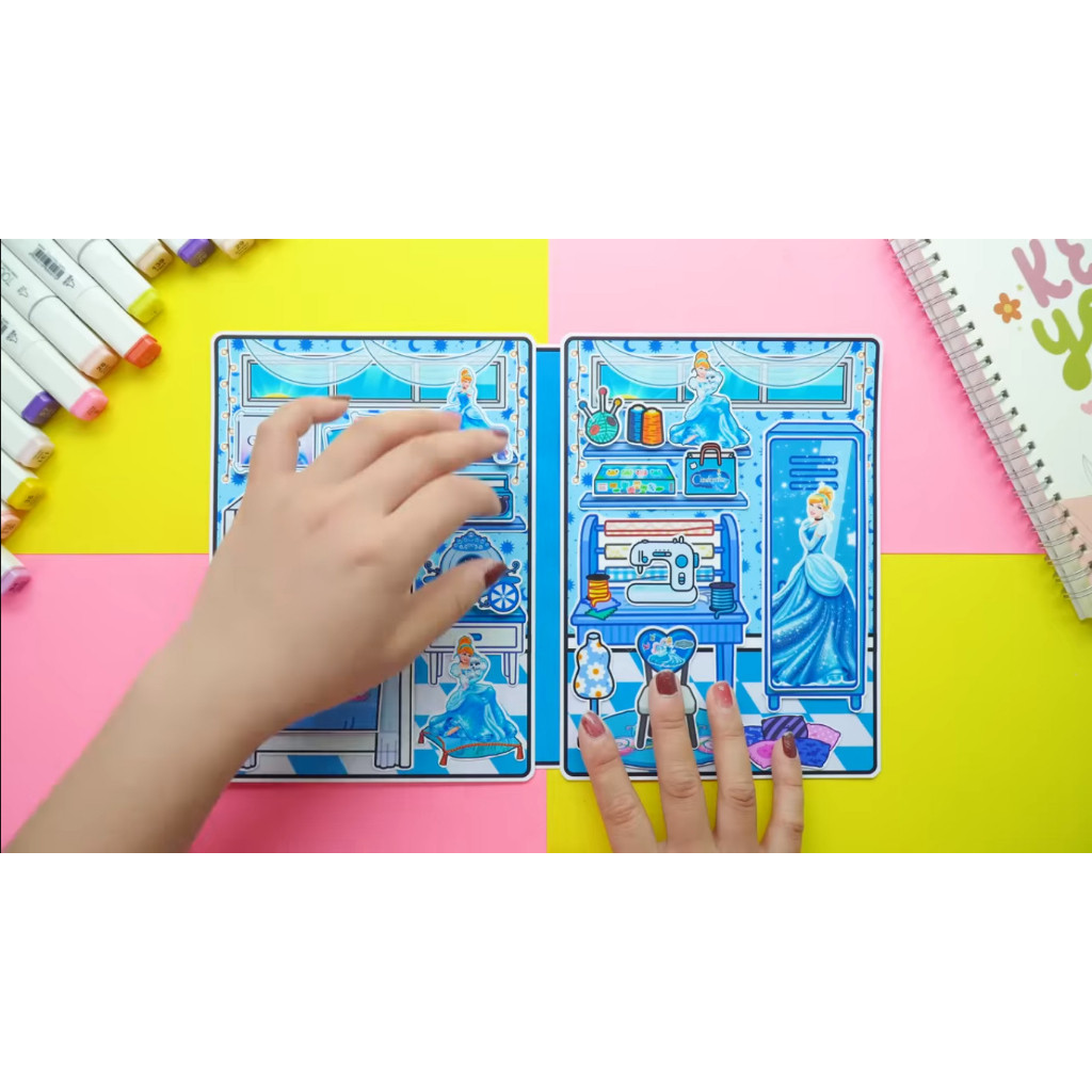đồ chơi cho bé gái đồ chơi kuromi cô tiên xanh Ngôi nhà của bé Princess Cinderella House In Quiet Book