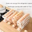 Giá lăn trứng YYLINGX, Nhà bếp chuyên dụng Con lăn trứng tự động gia đình, 3 lớp / 4 lớp Tiết kiệm không gian Hộp đựng trứng tủ lạnh dung tích lớn