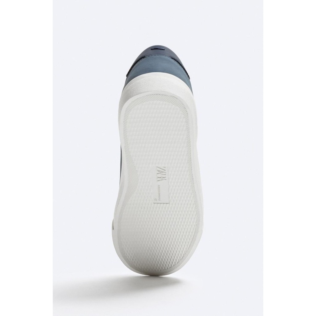 Giày sneaker Zara chính hãng Navy White Classic - Xanh navy Dáng cổ điển