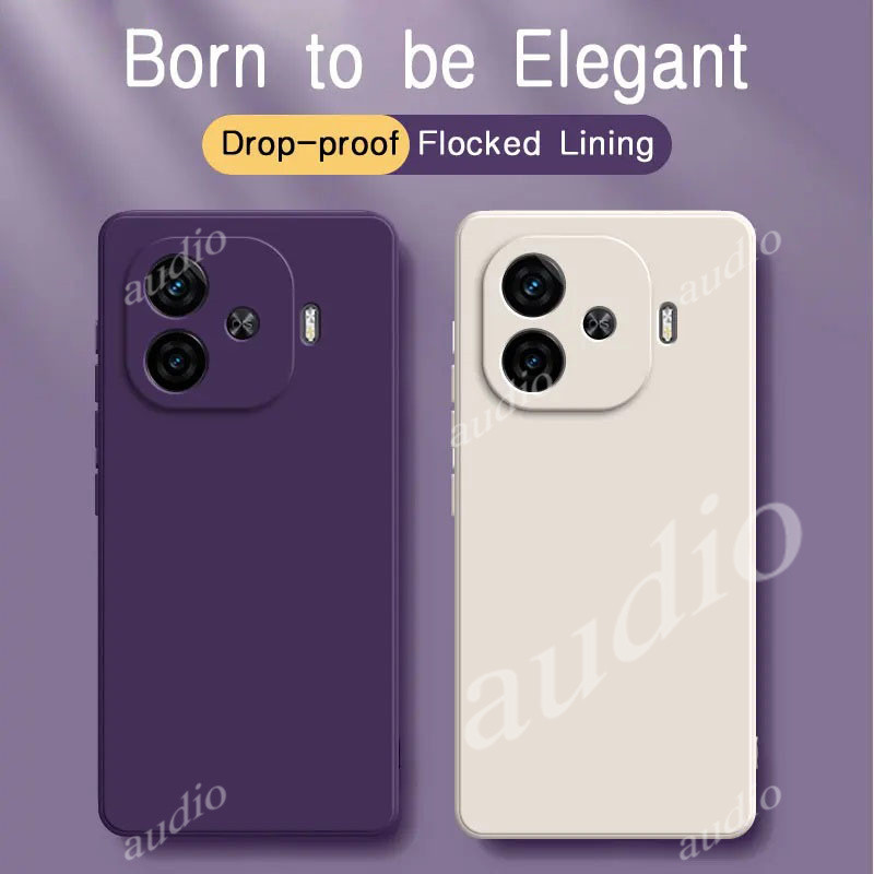 Dành Cho IQOO z9 z9X 5G 2024 Vỏ Silicon Lỏng Vuông Chính Hãng Cho IQOO z9 z9X Z 9 X 9x iQOOZ9 iQOOZ9x 5G Vỏ Chống Sốc Chính Hãng TPU Lỏng Silicon Ốp lưng