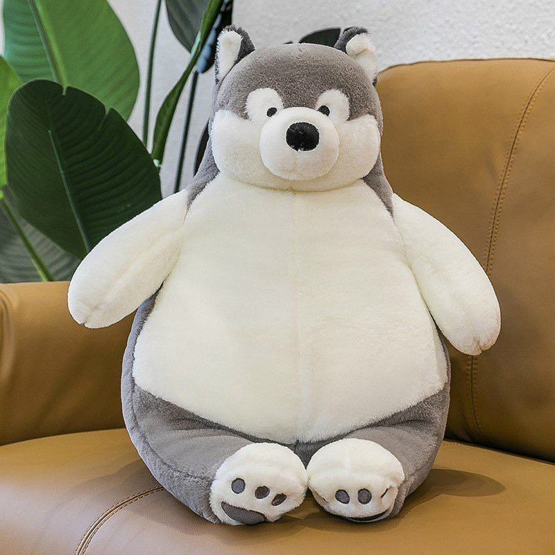 Gấu Bông Chó Husky Bụng Bự , Gấu Bông Thỏ Vịt Bụng Bia Đáng Yêu Hàng Quảng Châu Cao Cấp , Hisu