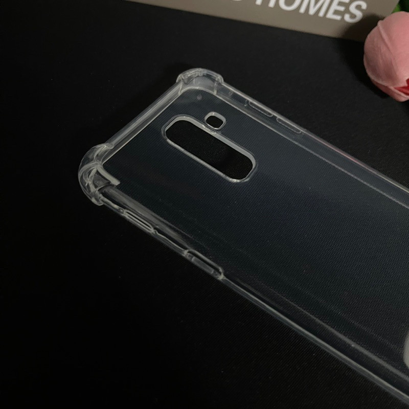 Ốp lưng Samsung J8 2018, A6 Plus silicon trong suốt dẻo cao cấp chống sốc viền vuông bảo vệ cam bibi