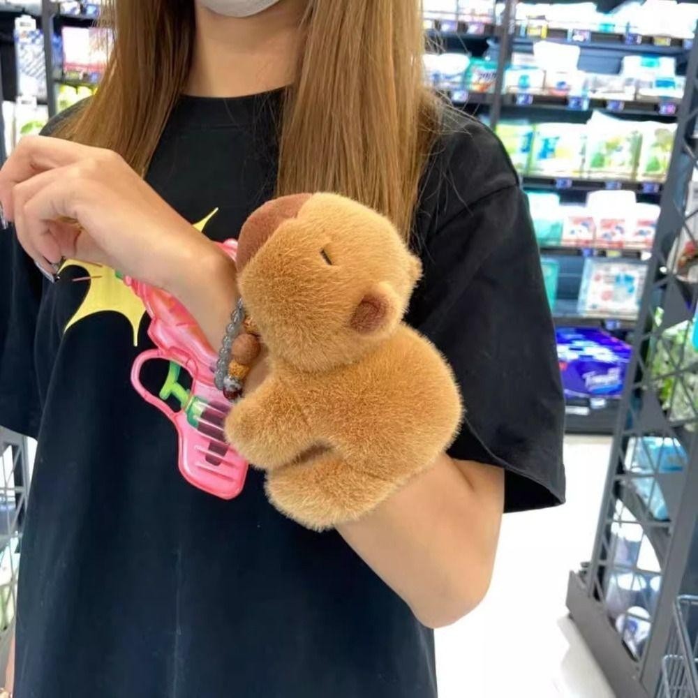 Yuukii Capybara Clap Circle, PP Cotton Động Vật Dây Đeo Tay Trang Trí, Hoạt Hình Dễ Thương Vòng Vỗ Tay Thú Nhồi Bông Đồ Chơi Sinh Nhật