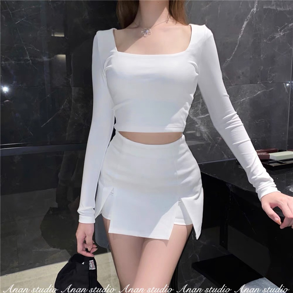 [Mã FADEP2903 giảm đến 30k đơn từ 99k] Chân Váy Mini Dáng Chữ A DaaLaa Store Xẻ Tà 2 Bên Có Quần Trong C008