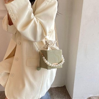 Túi đeo chéo đeo vai WOAY, Túi xách dây chuyền thời trang cổ điển bằng da PU, Quà tặng Túi xách dây rút phù hợp Túi thắt lưng Túi xách nữ