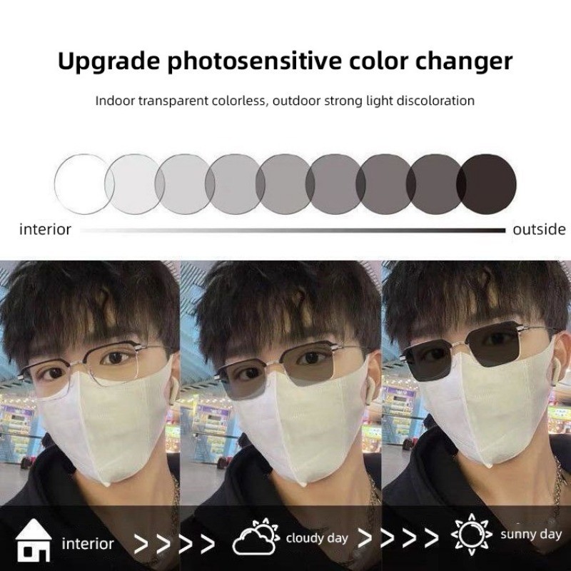 Kính gọng đổi màu ra nắng - phiên bản PRO cho nam nữ chống tia UV 147