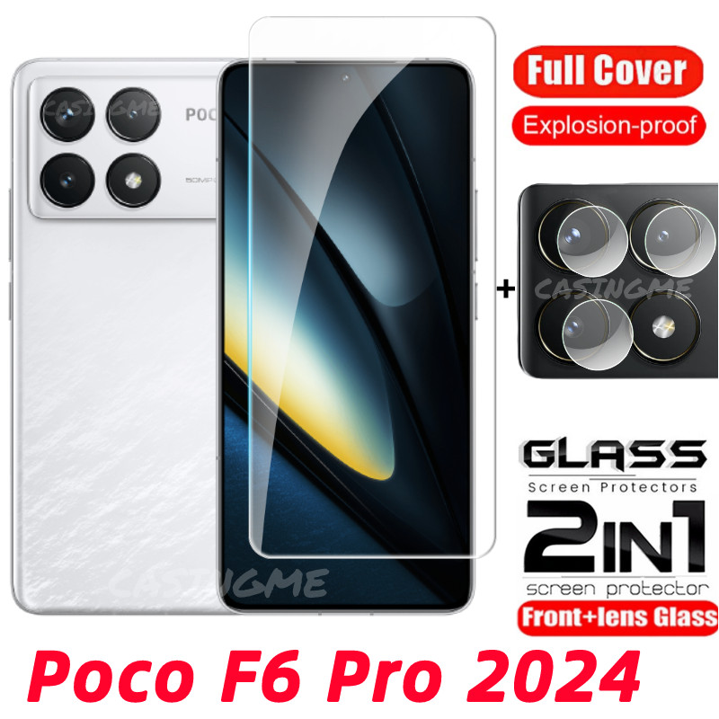 Poco F6 Pro 2024 Full Cover Bảo Vệ Màn Hình Kính Cường Lực Cho PocoF6Pro ProF6 Poco F6Pro F6 F 6 6F Pro 2024 4G 5G Mặt Trước Phim Mặt Sau Ống Kính