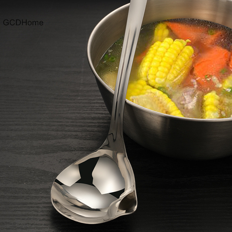 Gcdhome Dụng cụ tách mỡ súp bằng thép không gỉ Nhàn rỗi Skimmer Muỗng súp Sàng HOT